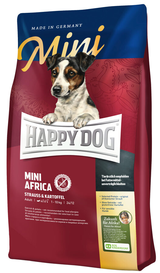 Happy Dog Supreme Mini Africa – Z najboljšim nojevim mesom za zahtevne gurmane.