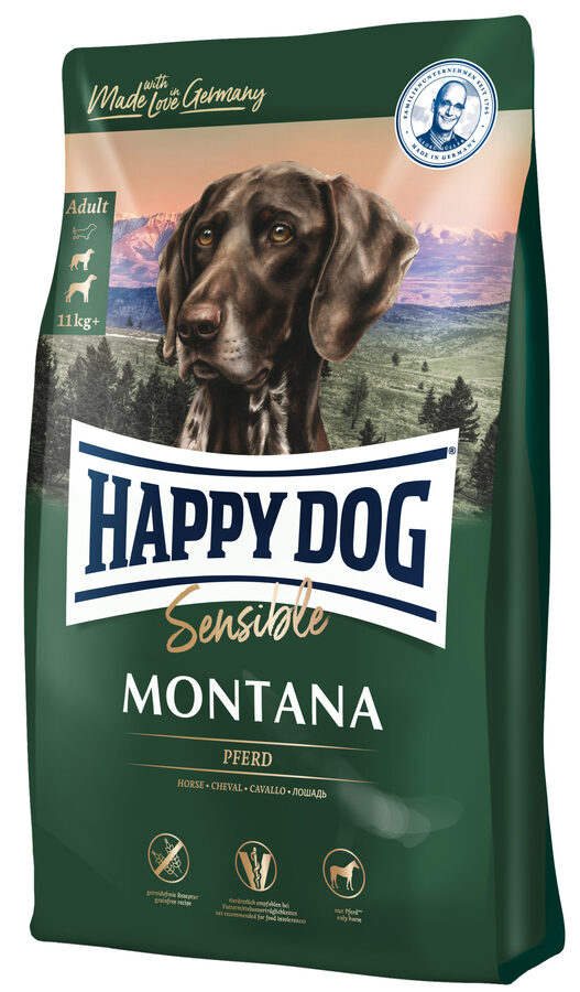 Happy Dog Montana konj+krompir za pse z občutljivimi prebavili.